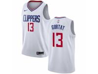 Men Nike Los Angeles Clippers #13 Marcin Gortat White NBA Jersey - Association Edition
