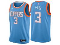 Men Nike Los Angeles Clippers #3 Chris Paul Blue NBA Jersey - City Edition