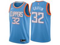 Men Nike Los Angeles Clippers #32 Blake Griffin Blue NBA Jersey - City Edition