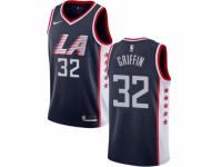 Men Nike Los Angeles Clippers #32 Blake Griffin Navy Blue NBA Jersey - City Edition