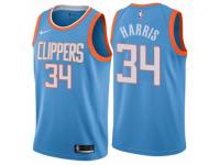 Men Nike Los Angeles Clippers #34 Tobias Harris  Blue NBA Jersey - City Edition