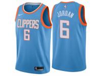 Men Nike Los Angeles Clippers #6 DeAndre Jordan  Blue NBA Jersey - City Edition