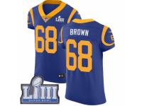 Men Nike Los Angeles Rams #68 Jamon Brown Royal Blue Alternate Vapor Untouchable Elite Player Super Bowl LIII Bound NFL Jersey