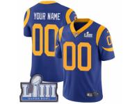 Men Nike Los Angeles Rams Customized Royal Blue Alternate Vapor Untouchable Custom Limited Super Bowl LIII Bound NFL Jersey