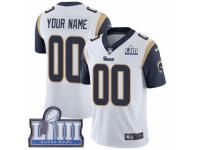 Men Nike Los Angeles Rams Customized White Vapor Untouchable Custom Limited Super Bowl LIII Bound NFL Jersey