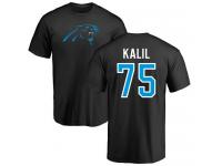Men Nike Matt Kalil Black Name & Number Logo - NFL Carolina Panthers #75 T-Shirt