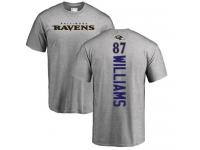 Men Nike Maxx Williams Ash Backer - NFL Baltimore Ravens #87 T-Shirt