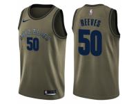 Men Nike Memphis Grizzlies #50 Bryant Reeves Swingman Green Salute to Service NBA Jersey