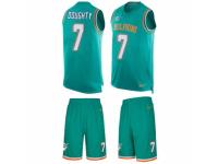Men Nike Miami Dolphins #7 Brandon Doughty Limited Aqua Green Tank Top Suit NFL Jersey