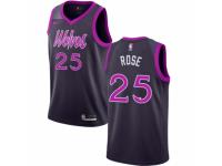 Men Nike Minnesota Timberwolves #25 Derrick Rose Purple NBA Jersey - City Edition