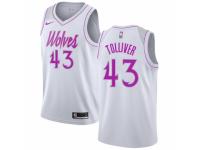 Men Nike Minnesota Timberwolves #43 Anthony Tolliver White  Jersey - Earned Edition