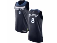 Men Nike Minnesota Timberwolves #8 Jerryd Bayless Navy Blue NBA Jersey - Icon Edition
