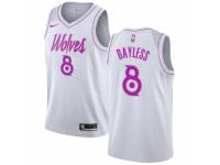 Men Nike Minnesota Timberwolves #8 Jerryd Bayless White  Jersey - Earned Edition