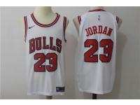 Men Nike NBA Chicago Bulls #23 Michael Jordan Jersey 2017-18 New Season White Jersey