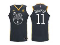 Men Nike NBA Golden State Warriors #11 Klay Thompson Jersey 2017-18 New Season Black Jersey