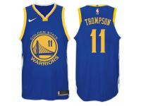 Men Nike NBA Golden State Warriors #11 Klay Thompson Jersey 2017-18 New Season Blue Jersey