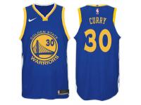 Men Nike NBA Golden State Warriors #30 Stephen Curry Jersey 2017-18 New Season Blue Jersey