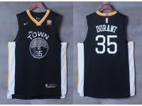 Men Nike NBA Golden State Warriors #35 Kevin Durant Jersey 2017-18 New Season Black Jersey