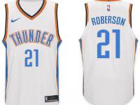 Men Nike NBA Oklahoma City Thunder #21 Andre Roberson Jersey 2017-18 New Season White Jersey