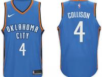 Men Nike NBA Oklahoma City Thunder #4 Nick Collison Jersey 2017-18 New Season Blue Jersey