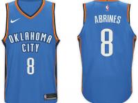 Men Nike NBA Oklahoma City Thunder #8 Alex Abrines Jersey 2017-18 New Season Blue Jersey