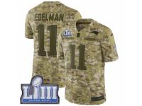 Men Nike New England Patriots #11 Julian Edelman Limited Camo 2018 Salute to Service Super Bowl LIII Bound NFL Jersey