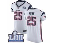 Men Nike New England Patriots #25 Eric Rowe White Vapor Untouchable Elite Player Super Bowl LIII Bound NFL Jersey