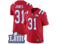 Men Nike New England Patriots #31 Jonathan Jones Red Alternate Vapor Untouchable Limited Player Super Bowl LIII Bound NFL Jersey