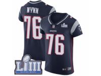 Men Nike New England Patriots #76 Isaiah Wynn Navy Blue Team Color Vapor Untouchable Elite Player Super Bowl LIII Bound NFL Jersey