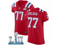 Men Nike New England Patriots #77 Nate Solder Red Alternate Vapor Untouchable Elite Player Super Bowl LII NFL Jersey