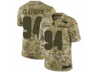 Men Nike New England Patriots #94 Adrian Clayborn Limited Camo 2018 Salute to Service NFL Jersey