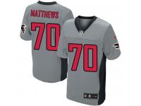 Men Nike NFL Atlanta Falcons #70 Jake Matthews Grey Shadow Limited Jersey