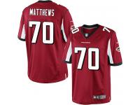 Men Nike NFL Atlanta Falcons #70 Jake Matthews Home Red Limited Jersey