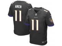 Men Nike NFL Baltimore Ravens #11 Kamar Aiken Authentic Elite Black Jersey