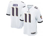 Men Nike NFL Baltimore Ravens #11 Kamar Aiken Road White Game Jersey