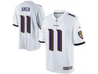 Men Nike NFL Baltimore Ravens #11 Kamar Aiken Road White Limited Jersey