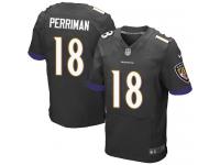 Men Nike NFL Baltimore Ravens #18 Breshad Perriman Authentic Elite Black Jersey