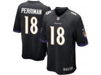 Men Nike NFL Baltimore Ravens #18 Breshad Perriman Black Game Jersey