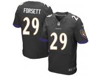 Men Nike NFL Baltimore Ravens #29 Justin Forsett Authentic Elite Black Jersey