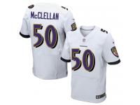 Men Nike NFL Baltimore Ravens #50 Albert McClellan Authentic Elite Road White Jersey