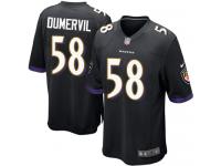 Men Nike NFL Baltimore Ravens #58 Elvis Dumervil Black Game Jersey