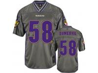 Men Nike NFL Baltimore Ravens #58 Elvis Dumervil Grey Vapor Limited Jersey