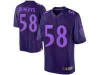 Men Nike NFL Baltimore Ravens #58 Elvis Dumervil Purple Drenched Limited Jersey