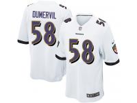 Men Nike NFL Baltimore Ravens #58 Elvis Dumervil Road White Game Jersey