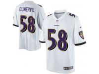 Men Nike NFL Baltimore Ravens #58 Elvis Dumervil Road White Limited Jersey