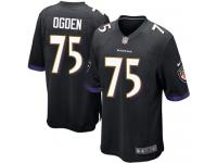 Men Nike NFL Baltimore Ravens #75 Jonathan Ogden Black Game Jersey