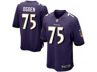 Men Nike NFL Baltimore Ravens #75 Jonathan Ogden Home Purple Game Jersey