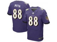 Men Nike NFL Baltimore Ravens #88 Dennis Pitta Authentic Elite Home Purple Jersey