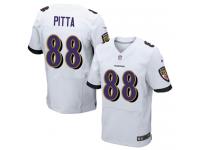 Men Nike NFL Baltimore Ravens #88 Dennis Pitta Authentic Elite Road White Jersey