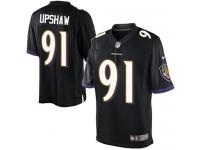Men Nike NFL Baltimore Ravens #91 Courtney Upshaw Black Limited Jersey